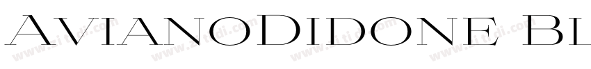 AvianoDidone Black字体转换